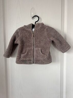 Toddler Cozy Sherpa Jacket in Taupe